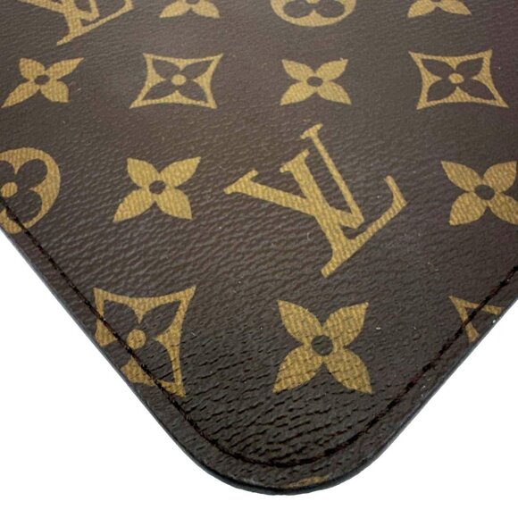 Louis Vuitton Neverfull Monogram Canvas Pochette Wristlet Brown - Picture 9 of 14